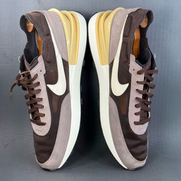 Nike Waffle One Light Chocolate/Natural athletic sneaker shoes men's size 15 - Picture 5 of 8